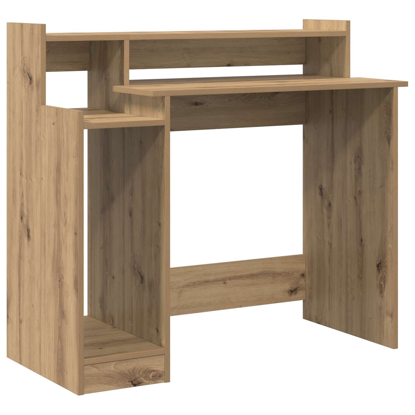 Desk with Shelf Artisan Oak 97 x 45 x 90 cm Engineered Wood