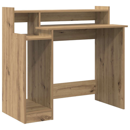 Desk with Shelf Artisan Oak 97 x 45 x 90 cm Engineered Wood
