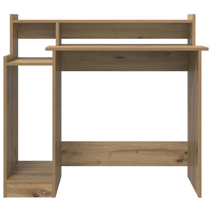 Desk with Shelf Artisan Oak 97 x 45 x 90 cm Engineered Wood
