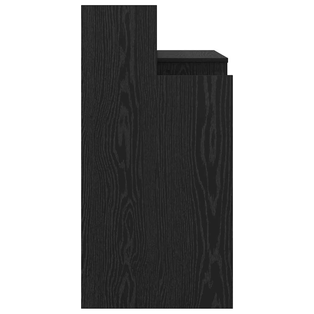 Desk with Shelf Black Oak 97 x 45 x 90 cm Engineered Wood