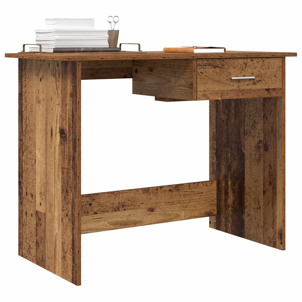Desk with Drawer Old Wood 100 x 50 x 76 cm Engineered Wood