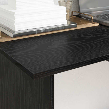 Desk Black Oak 100 x 50 x 76 cm Engineered Wood