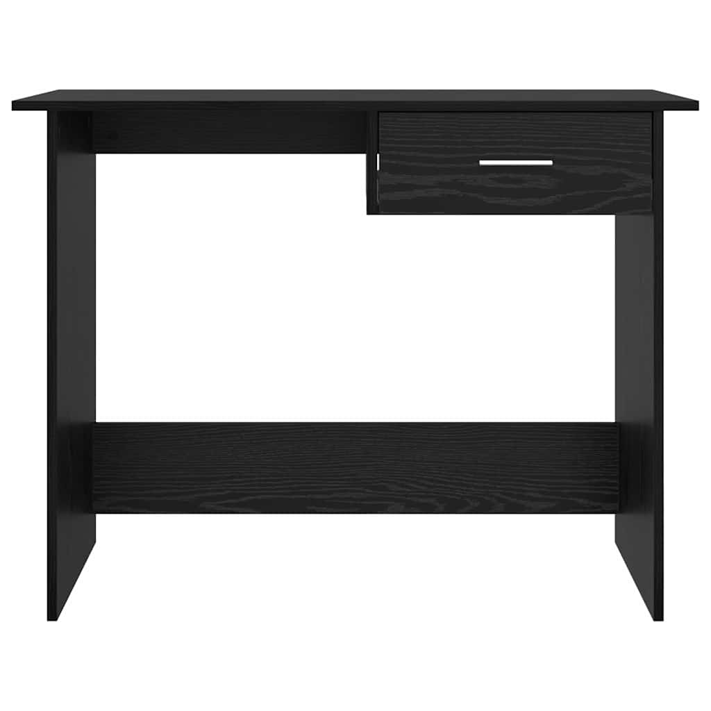 Desk with Drawer Black Oak 100 x 50 x 76 cm Engineered Wood