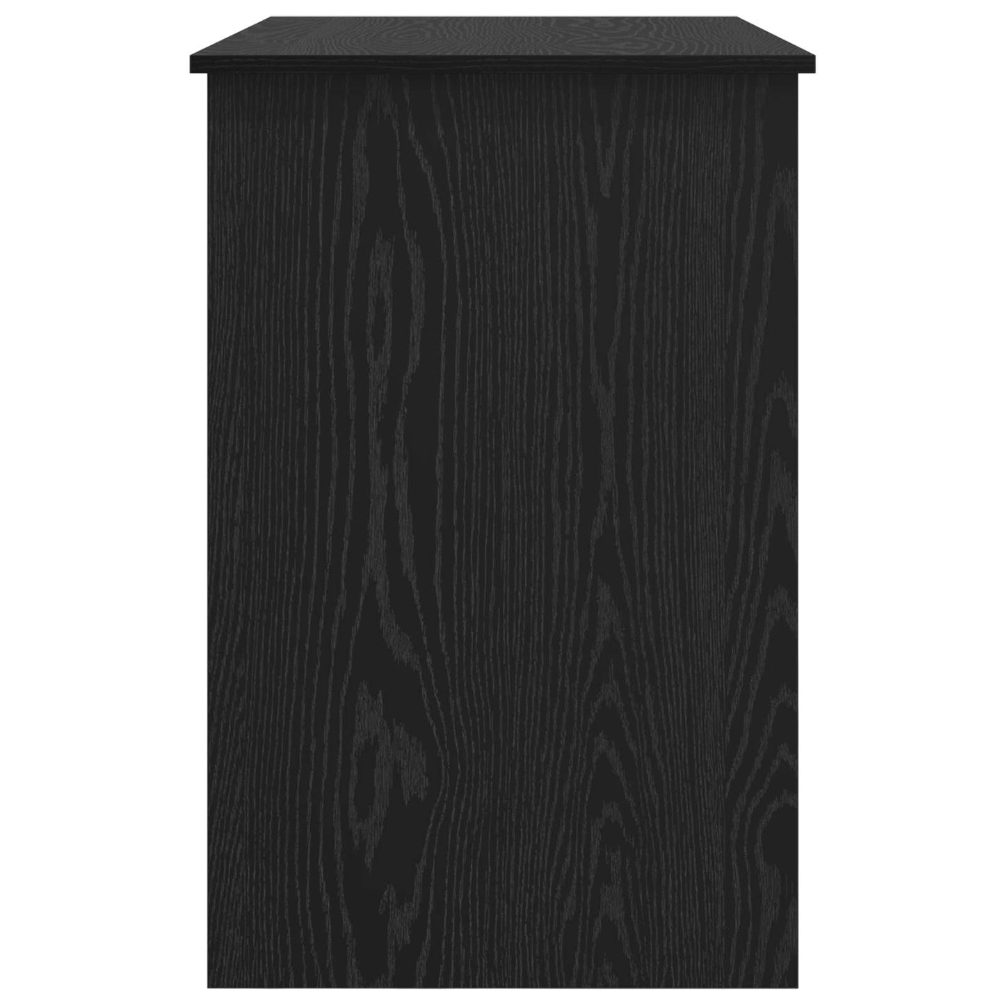 Desk with Drawer Black Oak 100 x 50 x 76 cm Engineered Wood