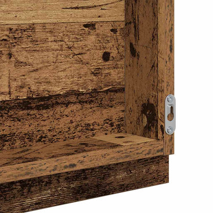 Mirror Wall-mounted Old Wood 90 x 8.5 x 37 cm Engineered Wood