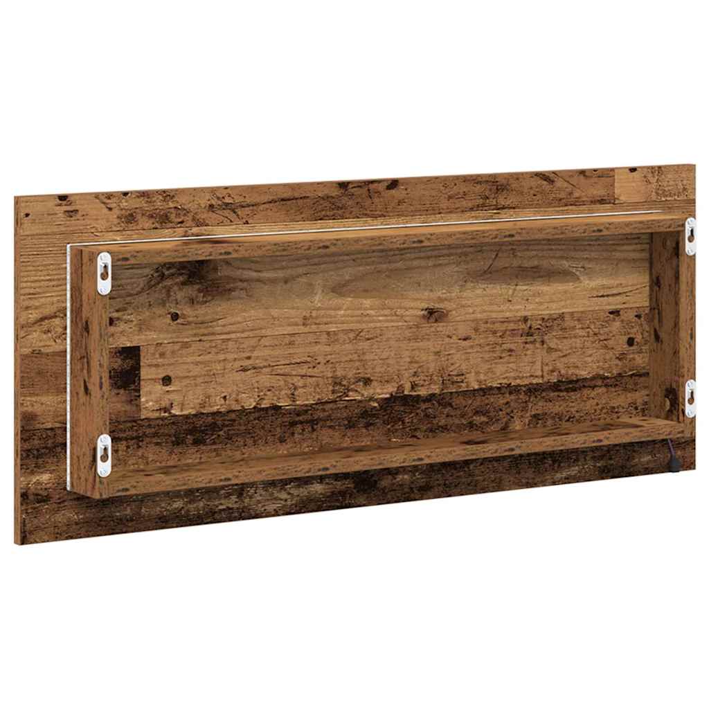 Mirror Wall-mounted Old Wood 90 x 8.5 x 37 cm Engineered Wood