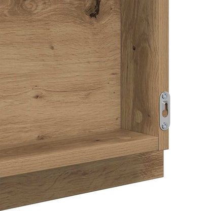 Mirror with Mirror Artisan Oak 90 x 8.5 x 37 cm Engineered Wood