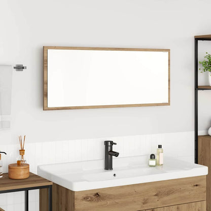 Mirror with Mirror Artisan Oak 90 x 8.5 x 37 cm Engineered Wood