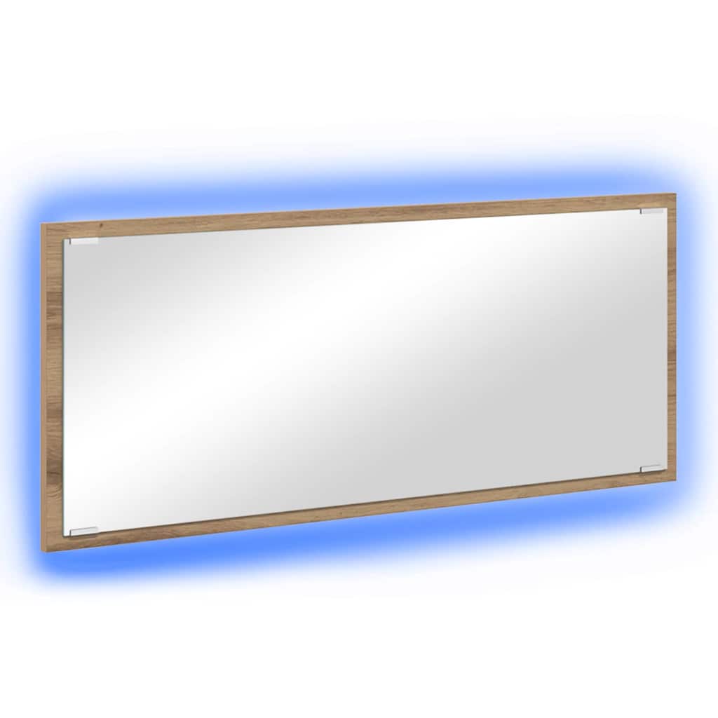 Mirror with Mirror Artisan Oak 90 x 8.5 x 37 cm Engineered Wood