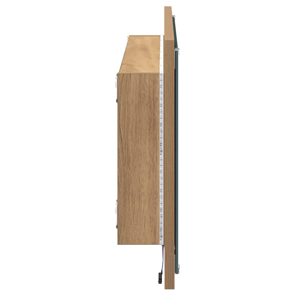 Mirror with Mirror Artisan Oak 90 x 8.5 x 37 cm Engineered Wood