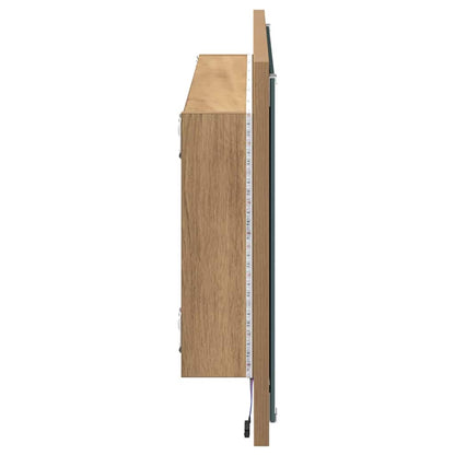 Mirror with Mirror Artisan Oak 90 x 8.5 x 37 cm Engineered Wood