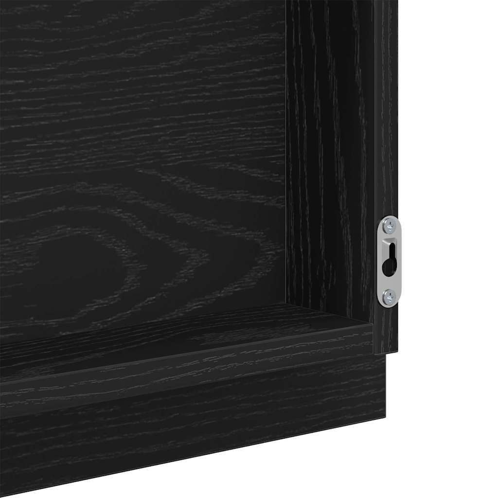 Mirror Wall-mounted Black Oak 90 x 8.5 x 37 cm Engineered Wood