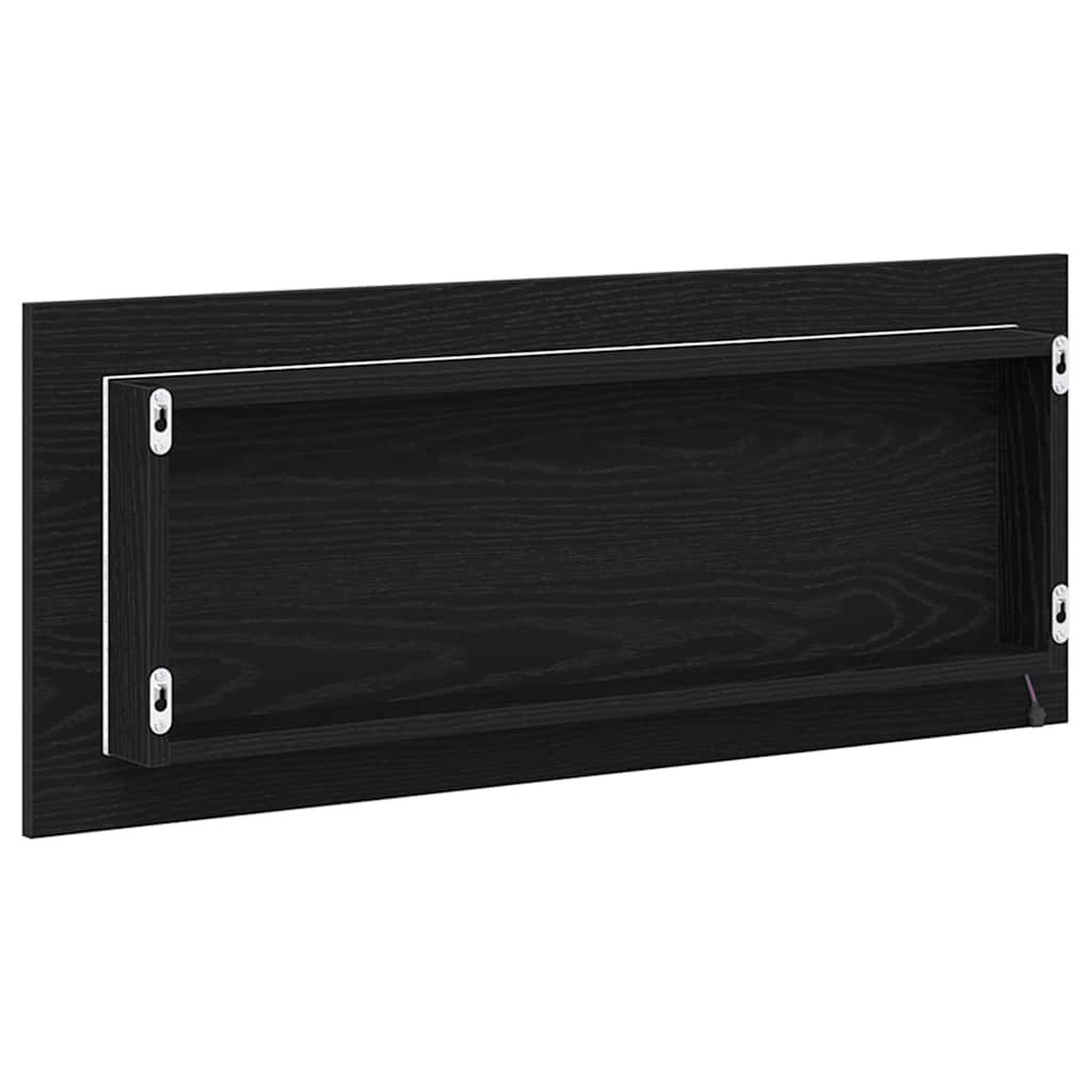 Mirror Wall-mounted Black Oak 90 x 8.5 x 37 cm Engineered Wood