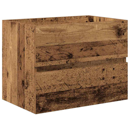 Bathroom Furniture Set 2 pcs Old Wood Engineered Wood and Metal