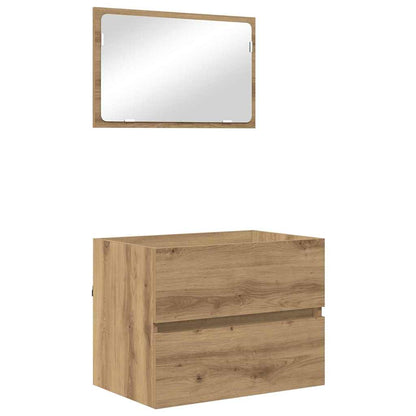 Bathroom Furniture Set with Drawer 2 pcs Artisan Oak