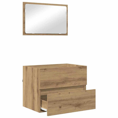 Bathroom Furniture Set with Drawer 2 pcs Artisan Oak