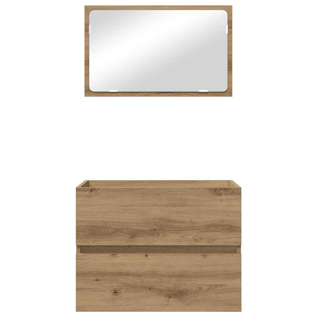 Bathroom Furniture Set with Drawer 2 pcs Artisan Oak