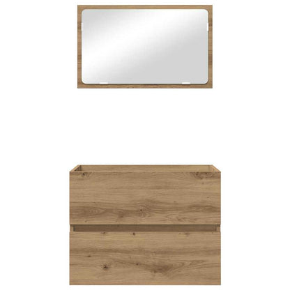Bathroom Furniture Set with Drawer 2 pcs Artisan Oak