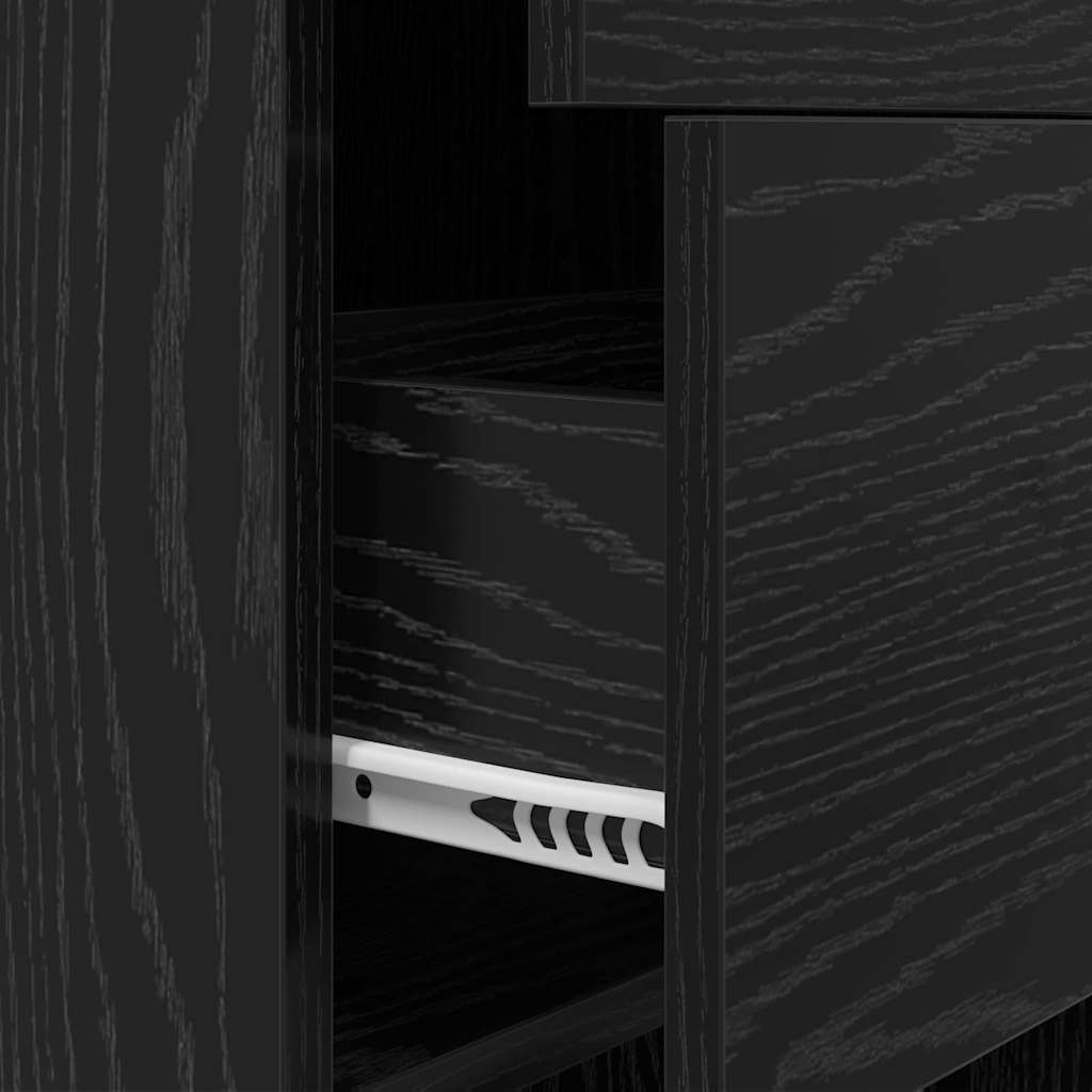 Book Cabinet Black oak 40 x 35 x 180 cm Engineered wood