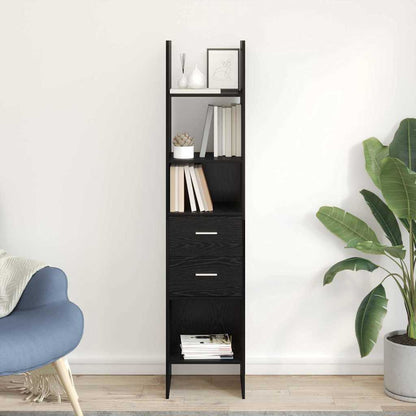Book Cabinet Black oak 40 x 35 x 180 cm Engineered wood