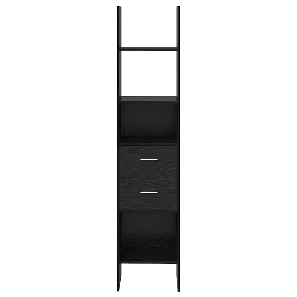 Book Cabinet Black oak 40 x 35 x 180 cm Engineered wood