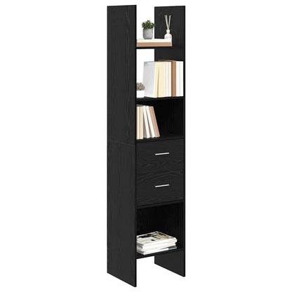 Book Cabinet Black oak 40 x 35 x 180 cm Engineered wood
