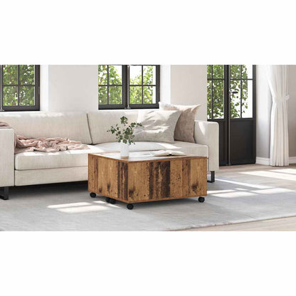 Coffee Table Old Wood 75 x 75 x 38 cm Engineered Wood