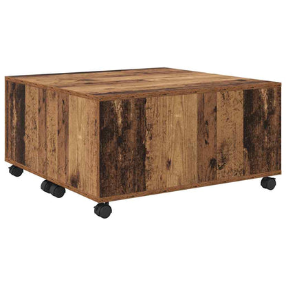 Coffee Table Old Wood 75 x 75 x 38 cm Engineered Wood