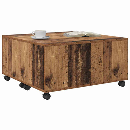 Coffee Table Old Wood 75 x 75 x 38 cm Engineered Wood