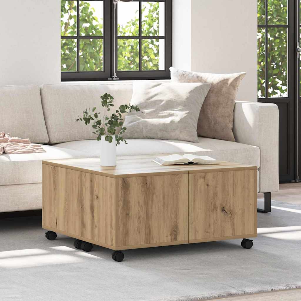 Coffee Table Artisan Oak 75 x 75 x 38 cm Engineered Wood