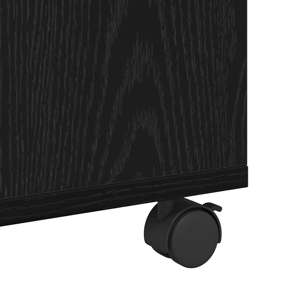 Coffee Table Black Oak 75 x 75 x 38 cm Engineered Wood