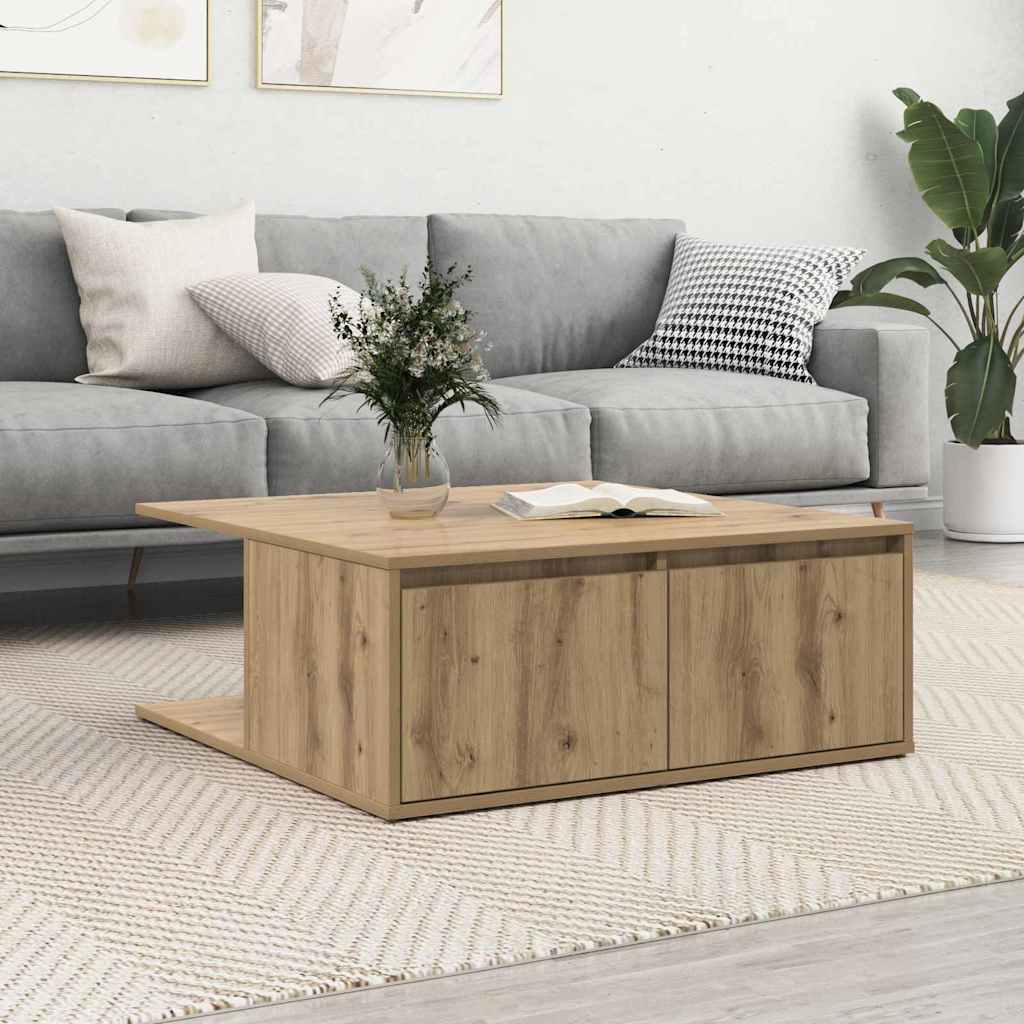 Coffee Table Artisan oak 80 x 80 x 31 cm Engineered Wood