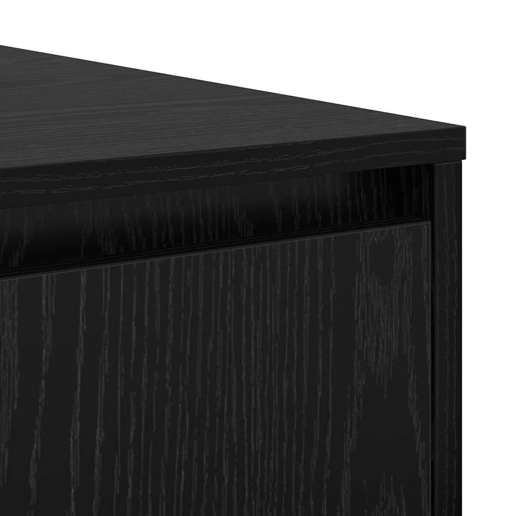 Coffee Table Black oak 80 x 80 x 31 cm Engineered Wood