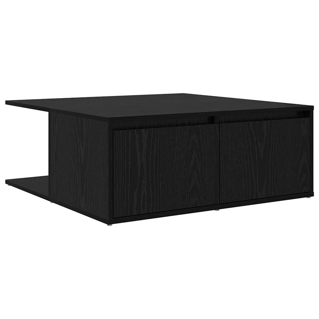 Coffee Table Black oak 80 x 80 x 31 cm Engineered Wood