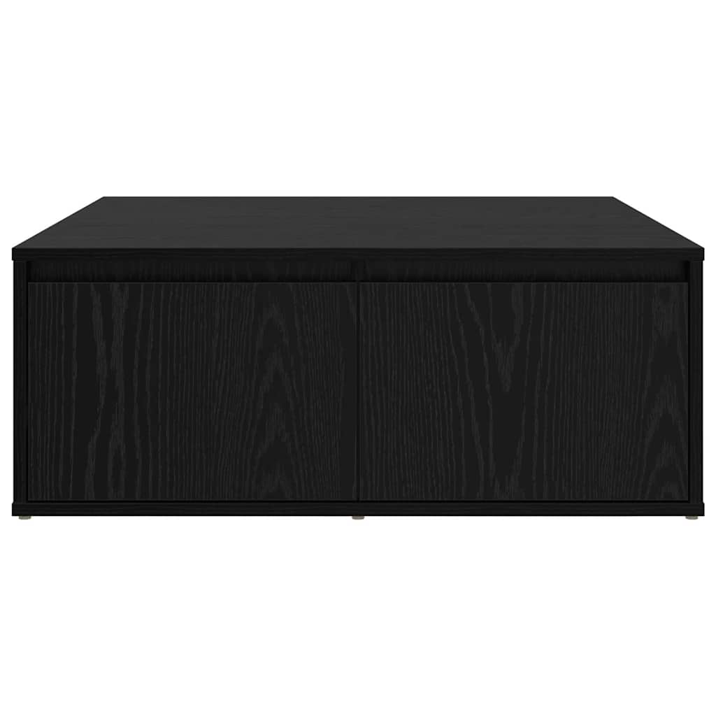 Coffee Table Black oak 80 x 80 x 31 cm Engineered Wood