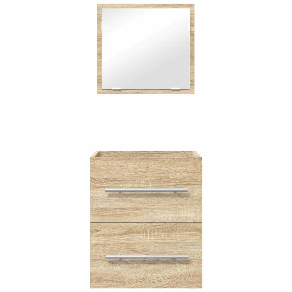 Bathroom Furniture Set with Drawer Brown 41 x 38.5 x 48 cm