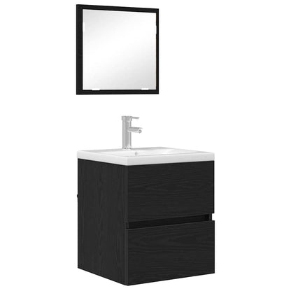 Bathroom Cabinet Black Oak 41 x 38.5 x 45 cm Engineered Wood