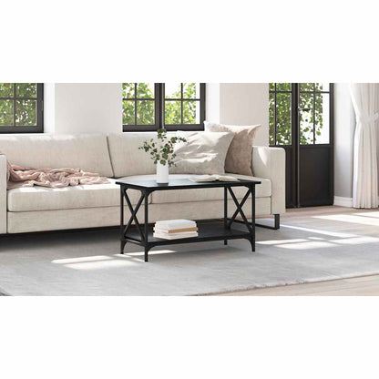 Coffee Table Black oak 80 x 45 x 45.5 cm Engineered wood
