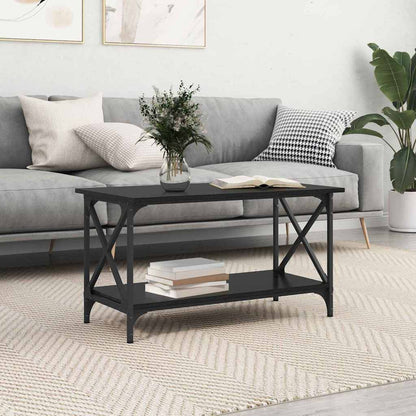 Coffee Table Black oak 80 x 45 x 45.5 cm Engineered Wood