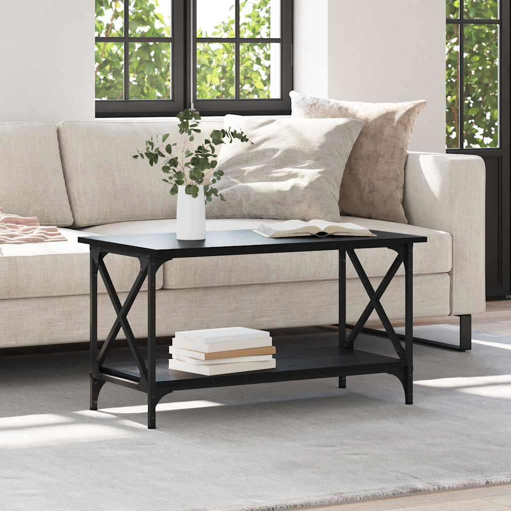 Coffee Table Black oak 80 x 45 x 45.5 cm Engineered Wood