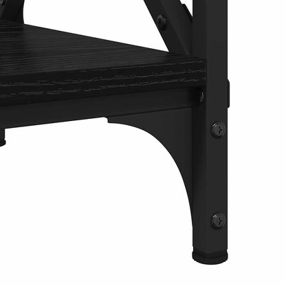 Side Table Black Oak 55 x 38 x 45 cm Engineered Wood