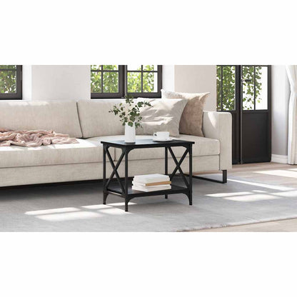 Side Table Black Oak 55 x 38 x 45 cm Engineered Wood