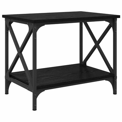Side Table Black Oak 55 x 38 x 45 cm Engineered Wood