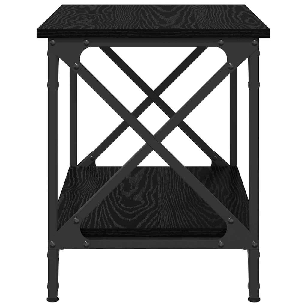 Side Table Black Oak 55 x 38 x 45 cm Engineered Wood