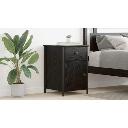 Bedside Cabinet Black Oak 40 x 42 x 60 cm Engineered Wood