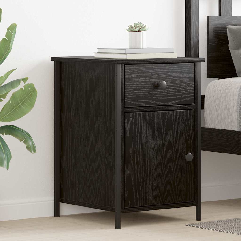Bedside Cabinet 2 pcs Black Oak 40 x 42 x 60 cm Engineered Wood