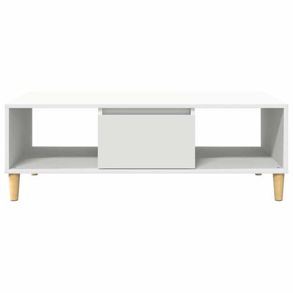Coffee Table White 102 x 55 x 35 cm Engineered Wood