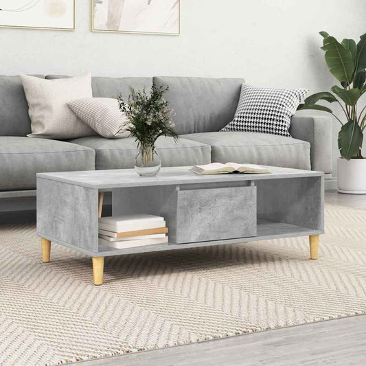 Coffee Table Concrete Grey 102 x 55 x 35 cm Engineered Wood