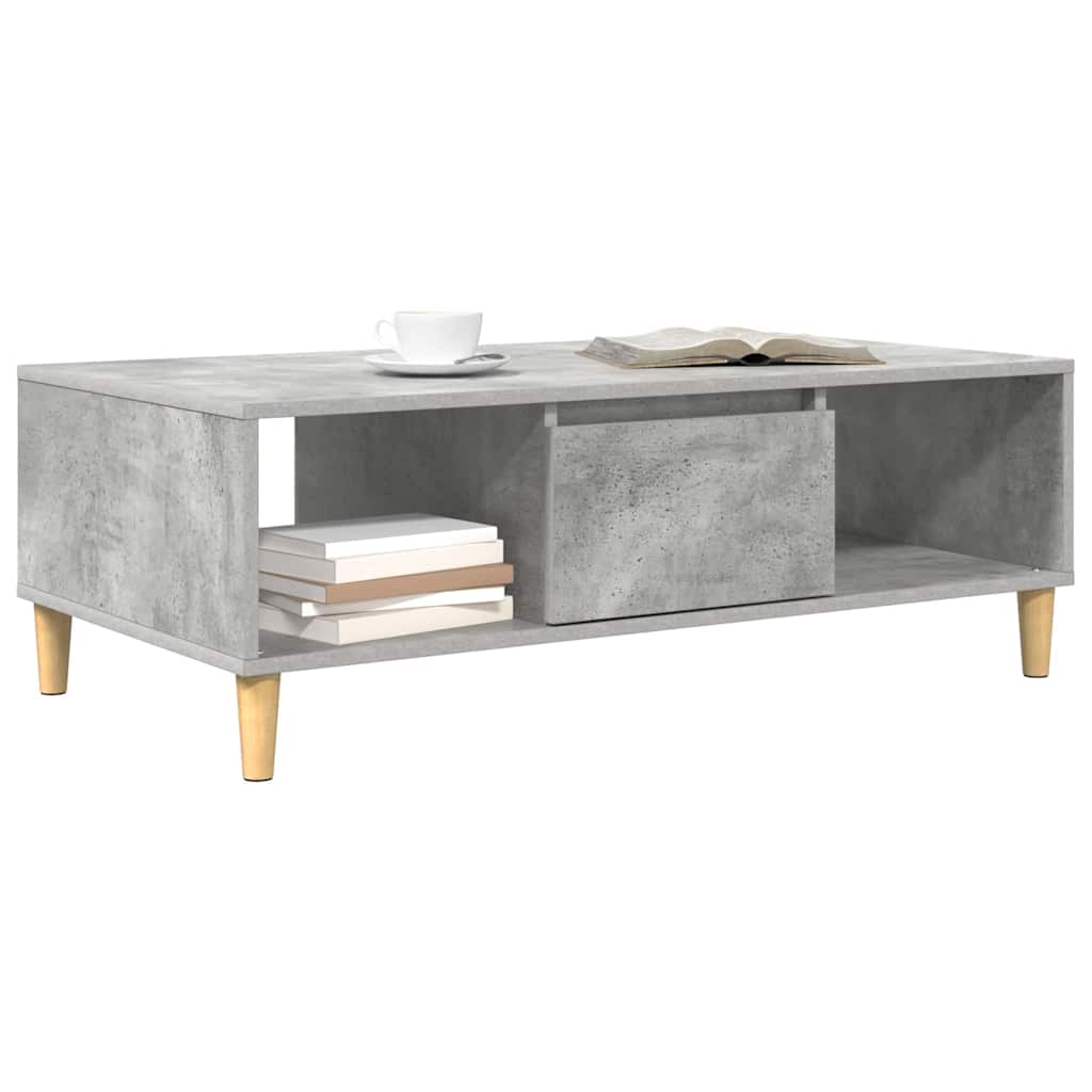 Coffee Table Concrete Grey 102 x 55 x 35 cm Engineered Wood