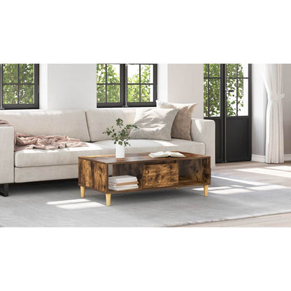 Coffee Table Smoked Oak 102 x 55 x 35 cm Engineered Wood